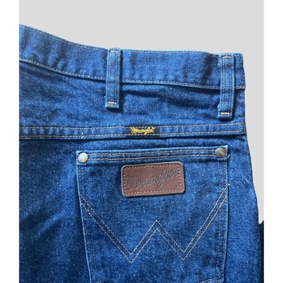 Wrangler Jeans Men’s 38x30 36MWZ Cowboy Cut Slim Fit Dark Wash Denim Pants - Picture 4 of 5